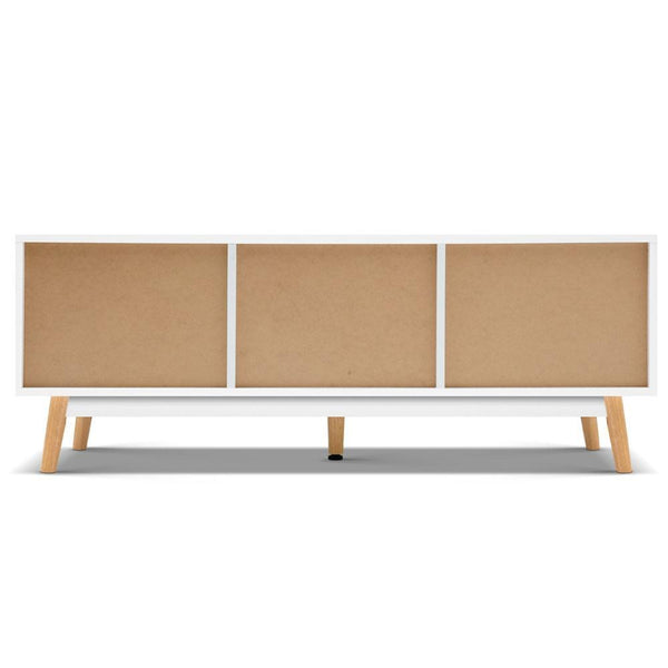 120cm Wooden Entertainment Unit - White & Wood