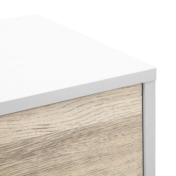 120cm Wooden Entertainment Unit - White & Wood