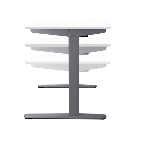 100cm Motorised Electrical Adjustable Frame Standing Desk - White Grey