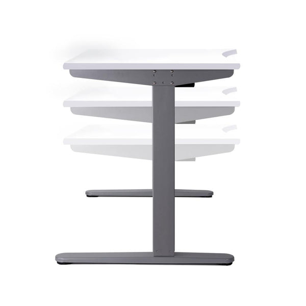 140cm Curved Adjustable Desk - White