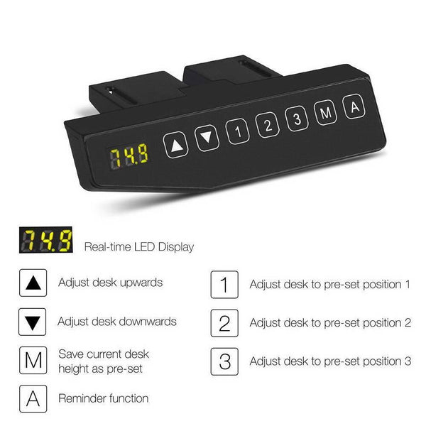 140cm Curved Adjustable Desk - White