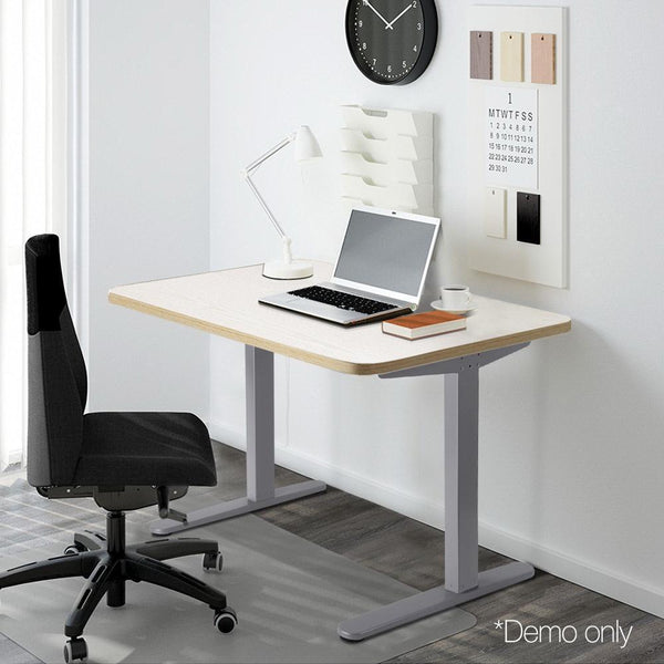 100cm Motorised Electrical Adjustable Frame Standing Desk - White Grey