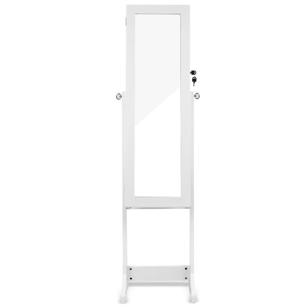 110Cm Mirrow With Cabinet - White - Furniture Jewellery Cabinets