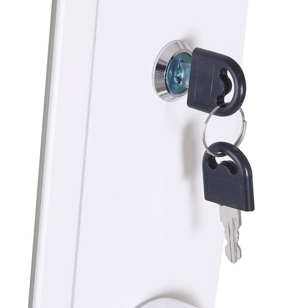 110Cm Mirrow With Cabinet - White - Furniture Jewellery Cabinets