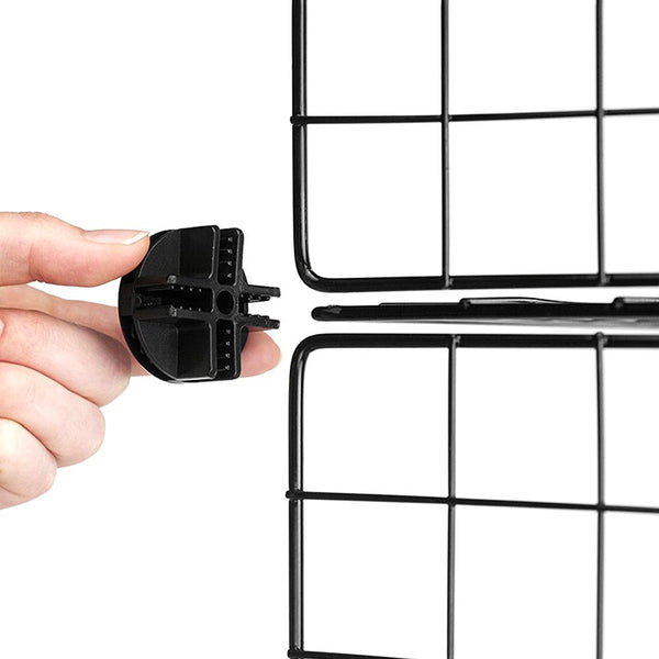 16 Cube Metal Wire Storage Cabinet - Black