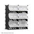 12 Cube Diy Stackable Shoe Rack Storage Cabinet - Black & White - Home & Garden Storage