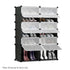 12 Cube Stackable Shoe Rack Storage Cabinet - Black & White - Home & Garden Storage