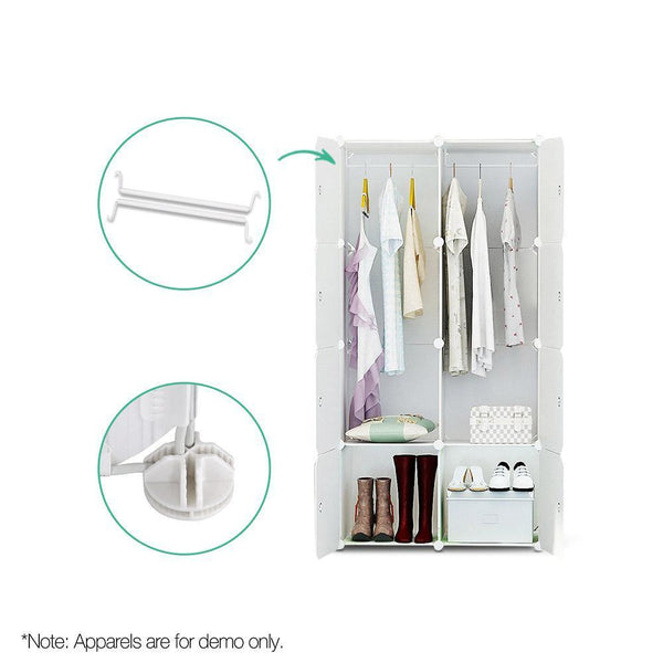 16 Stackable Cube Storage Cabinet - White - Home & Garden Storage