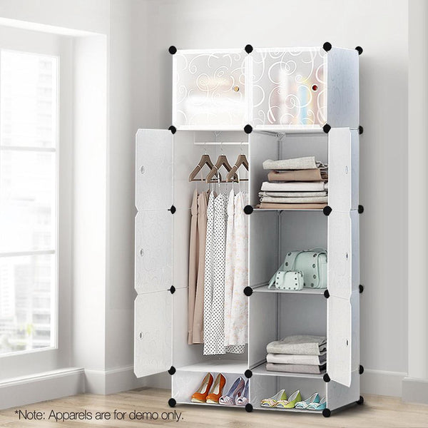 10 Cube Diy Storage Cabinet Wardrobe - White - Home & Garden Diy