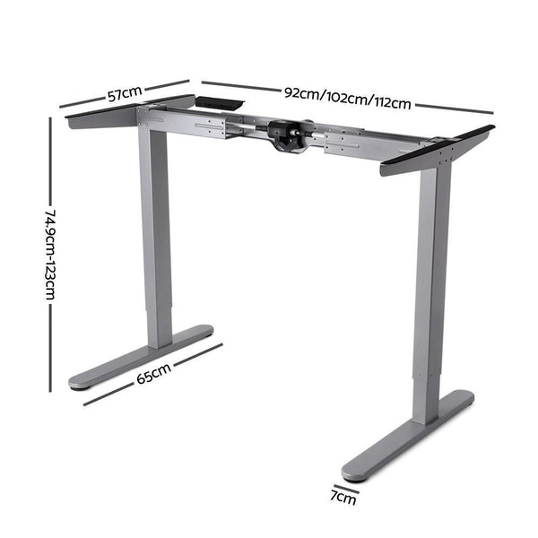 140cm Adjustable Frame Standing Desk - Black