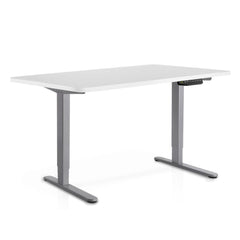 100cm Motorised Electrical Adjustable Frame Standing Desk - White Grey