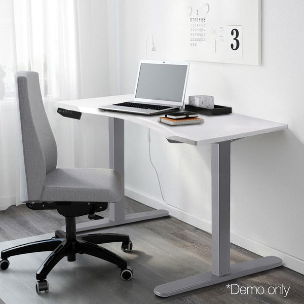 140cm Curved Adjustable Desk - White