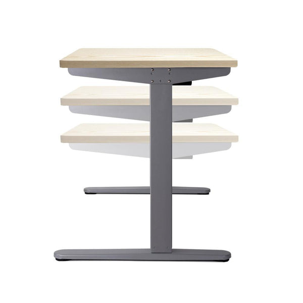 100cm Motorised Electrical Adjustable Frame Standing Desk - White Grey