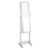 110Cm Mirrow With Cabinet - White - Furniture Jewellery Cabinets