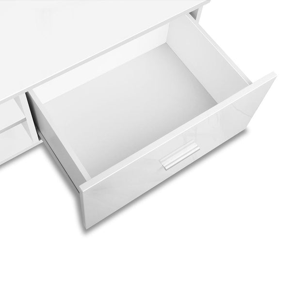 160 Cm Adjustable High Gloss Tv Unit - Furniture Living Room