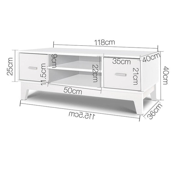 118 Tv Unit - White - Furniture Living Room